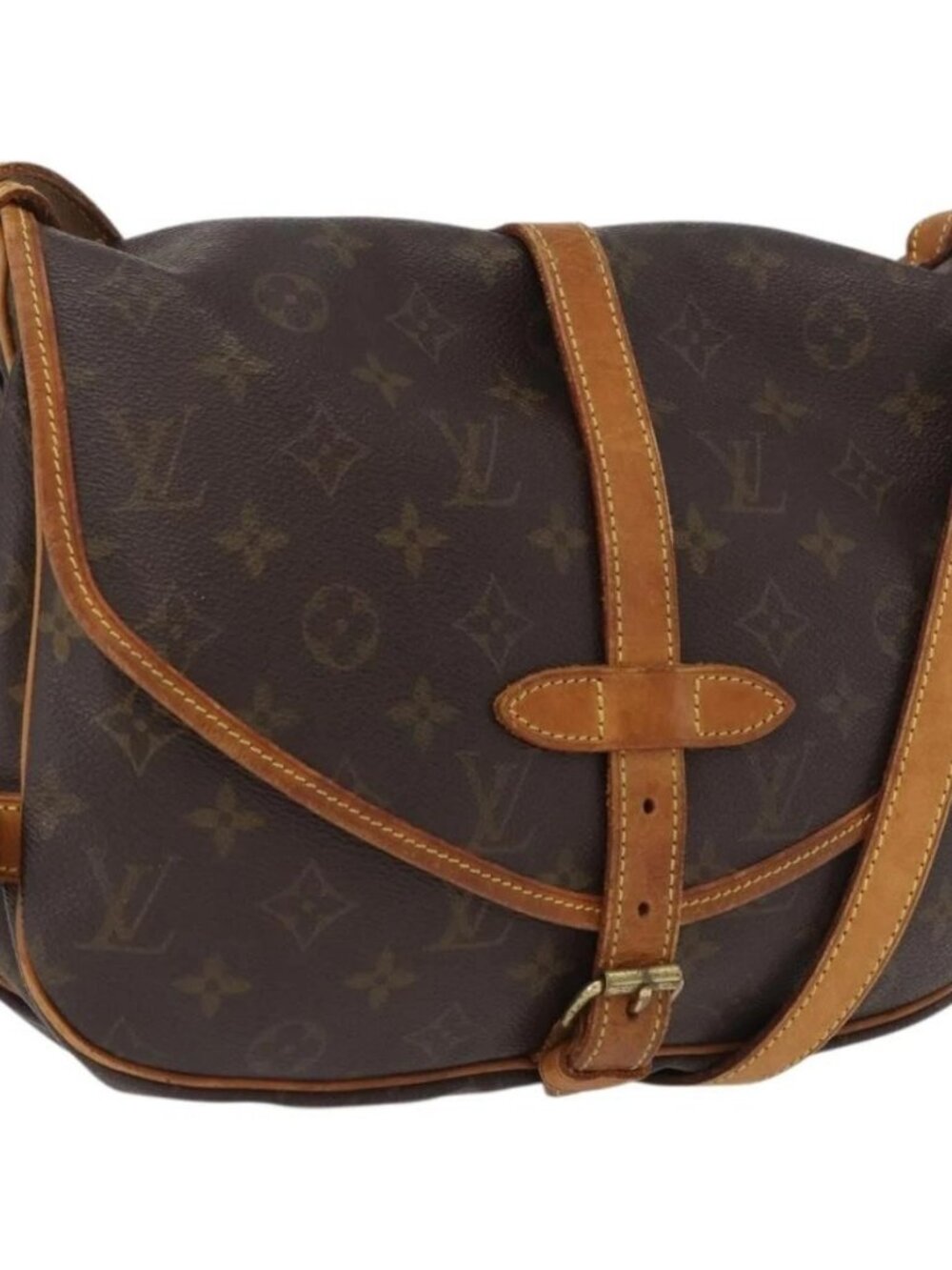 LOUIS VUITTON Monogram Saumur 30 Shoulder Bag M42256 LV Auth 170962